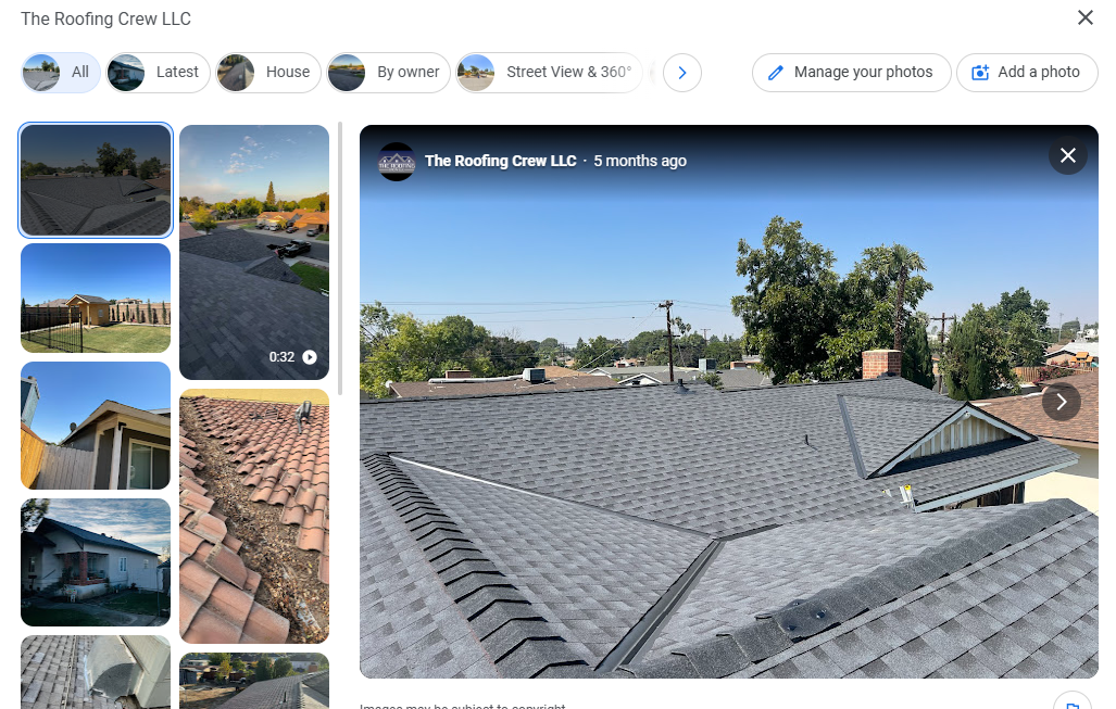 Add High-Quality Roofing Photos and Videos WITH YOUR CREW WORKING or completed projects