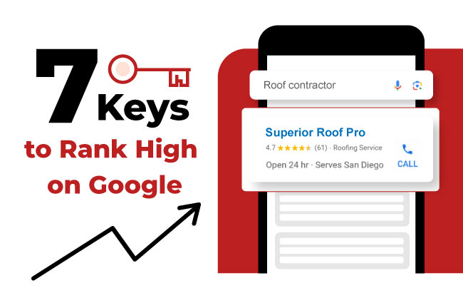 7 Keys to Rank High on Google with your roofing business