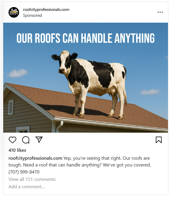 simple and creative roofing advertising that generate leads