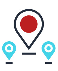 Show current or recently completed roofing projects on the map.