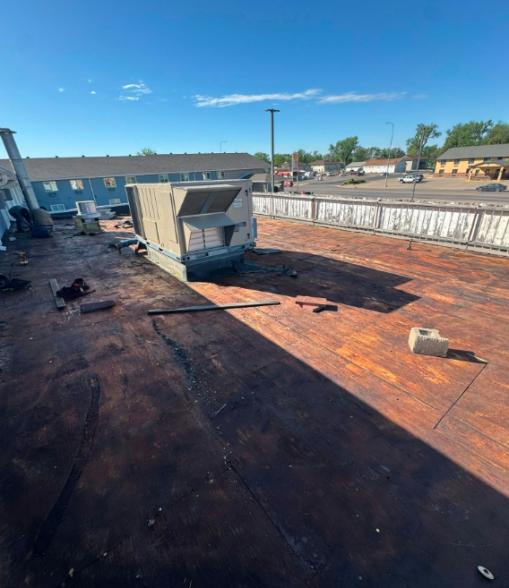 old flat roof