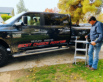 branding roofing truck